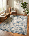 Riviera Elegance Collection Area Rug -  Menton (Blue) Rectangle Blue  lifestyle 14