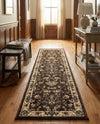Isfahan Elegance Collection Area Rug - Naghsh-e Jahan (Brown) Runner Brown  lifestyle 66