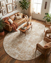 Luminara Sands Collection Area Rug - Elysium (Sand) Oval Sand  lifestyle 50