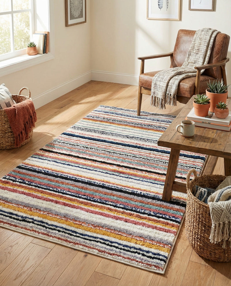 Marrakech Mosaic Collection Area Rug - Casablanca Rectangle Ivory  lifestyle 17