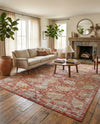 Seville Stripes Collection Area Rug -  Cordoba (Brick Red) Rectangle Brick Red  lifestyle 11