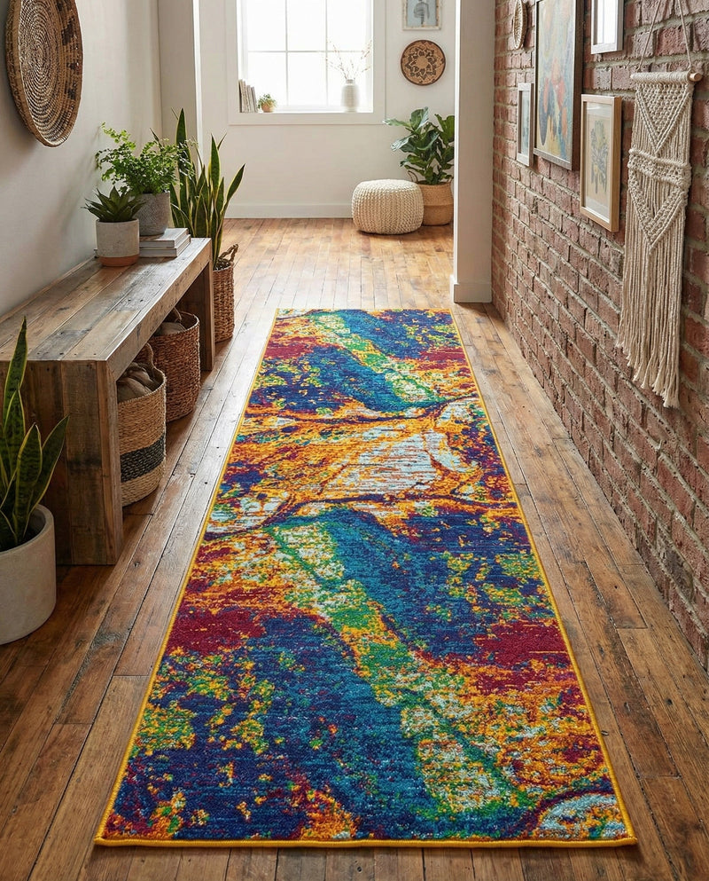 Caribbean Cove Collection Area Rug -  Bequia Runner Multi  lifestyle 43