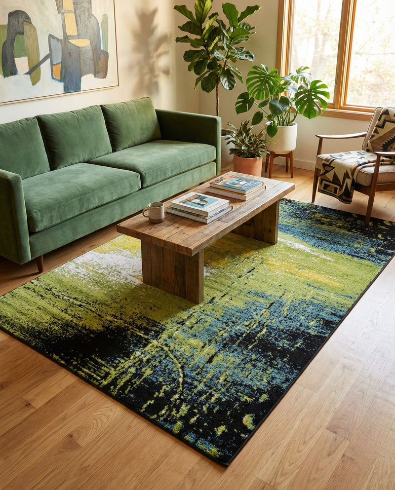 Venetian Elegance Collection Area Rug -  Chioggia Rectangle Light Green  lifestyle 7