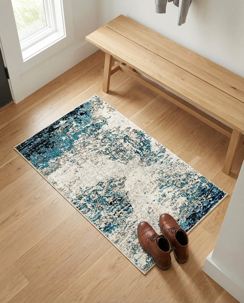 Colorburst Oasis Collection Area Rug -  Tropic Rectangle Blue  lifestyle 24