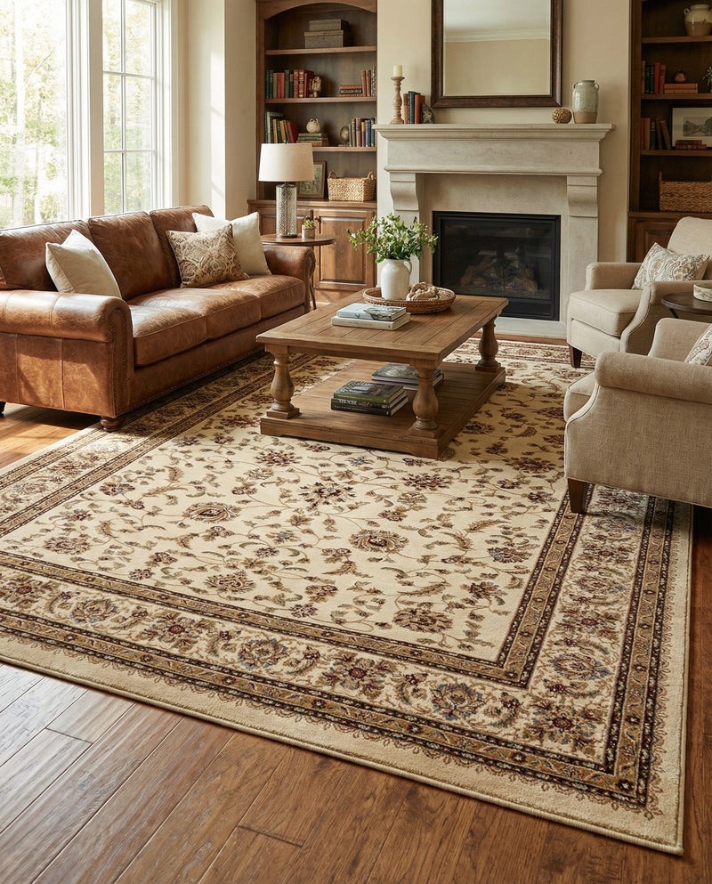 Jaipur Elegance Collection Area Rug -  Nahargarh (Cream) Rectangle Cream  lifestyle 20