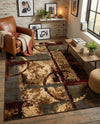 Bistro Lounge Collection Area Rug -  FlatWhite Rectangle Multi  lifestyle 18
