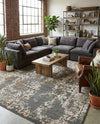 Gobi Sands Collection Area Rug - Dunhuang Rectangle Gray  lifestyle 22