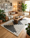 Monochrome Collection Area Rug -  Ash Rectangle Gray  lifestyle 23