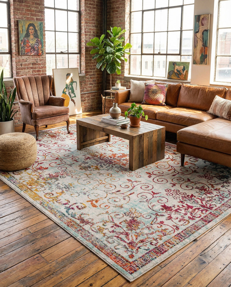 Brighton Terrace Collection Area Rug -  Saltdean Rectangle Ivory  lifestyle 22