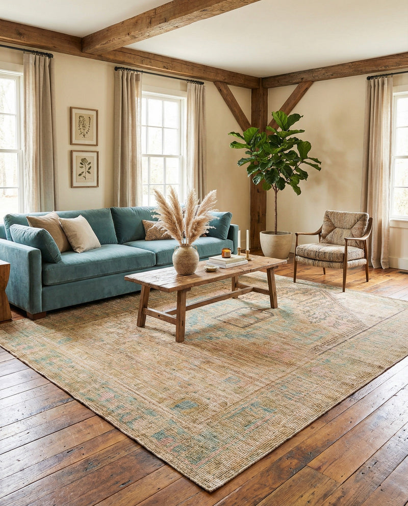 Savannah Threads Collection Area Rug -  Mojave Rectangle Khaki and Ivory  lifestyle 19
