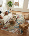 Coastal Terrace Collection Area Rug -  Wavecrest Rectangle Multi  lifestyle 27