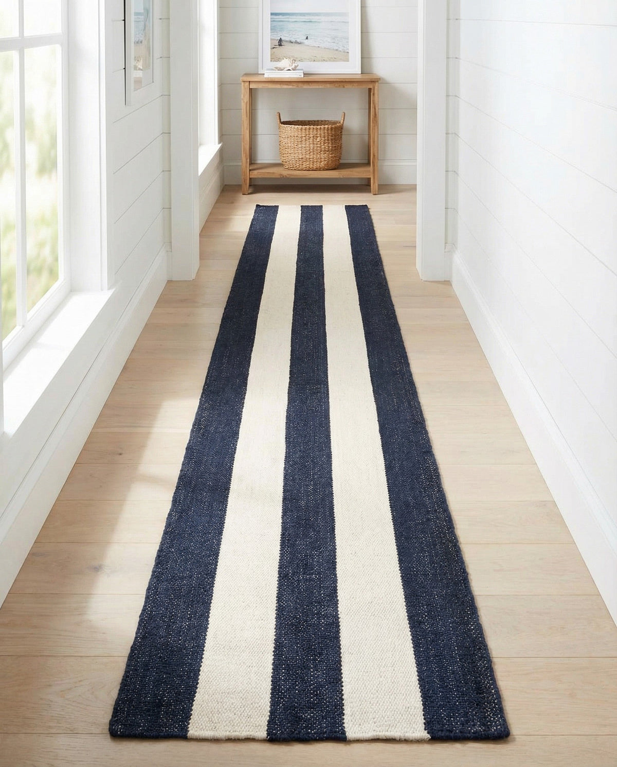 Martha's Vineyard Blueprints Collection Area Rug - Edgartown Runner Nautical Navy  lifestyle 170