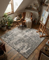 Riviera Elegance Collection Area Rug -  Grasse Square Dark Gray  lifestyle 79
