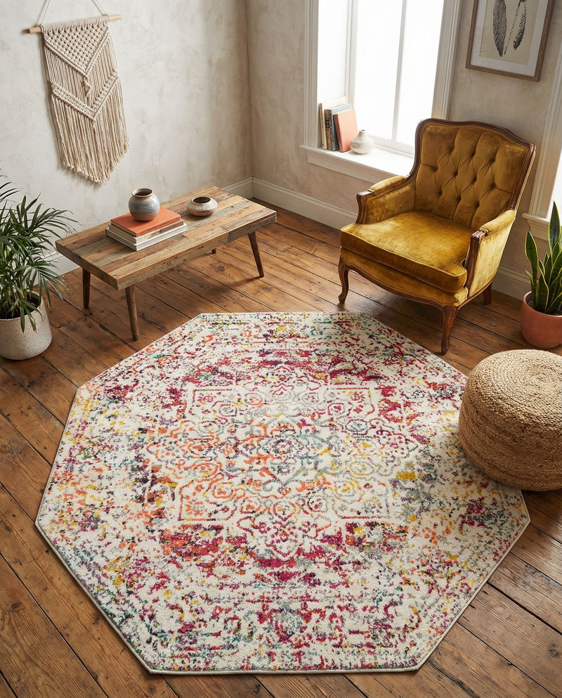 Georgetown Rugs Collection Area Rug - Dupont (Light Multi) Octagon Light Multi  lifestyle 79