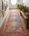 Heritage Elegance Collection Area Rug -  Hearst Runner Navy Blue  lifestyle 43
