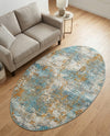 Arcadia Rugs Collection Area Rug -  Nirvana Oval Cream Blue  lifestyle 70