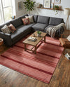 Jewel Oasis Collection Area Rug - Sapphire (Rusty Pink Rose) Rectangle Rusty Pink Rose  lifestyle 11