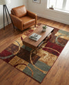 Bistro Lounge Collection Area Rug -  Ristretto Rectangle Multi  lifestyle 23
