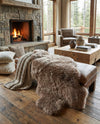 Arctic Lambskin Luxe Collection Area Rug - Tundra Rectangle Beige  lifestyle 26