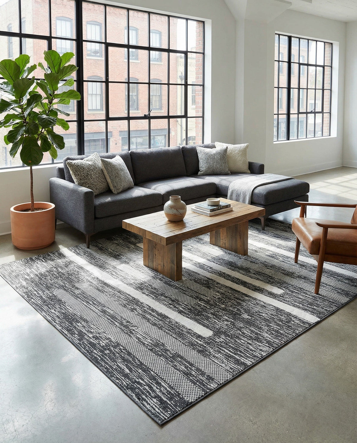 Cathedral Elegance Collection Area Rug - Chapel Rectangle Black  lifestyle 39