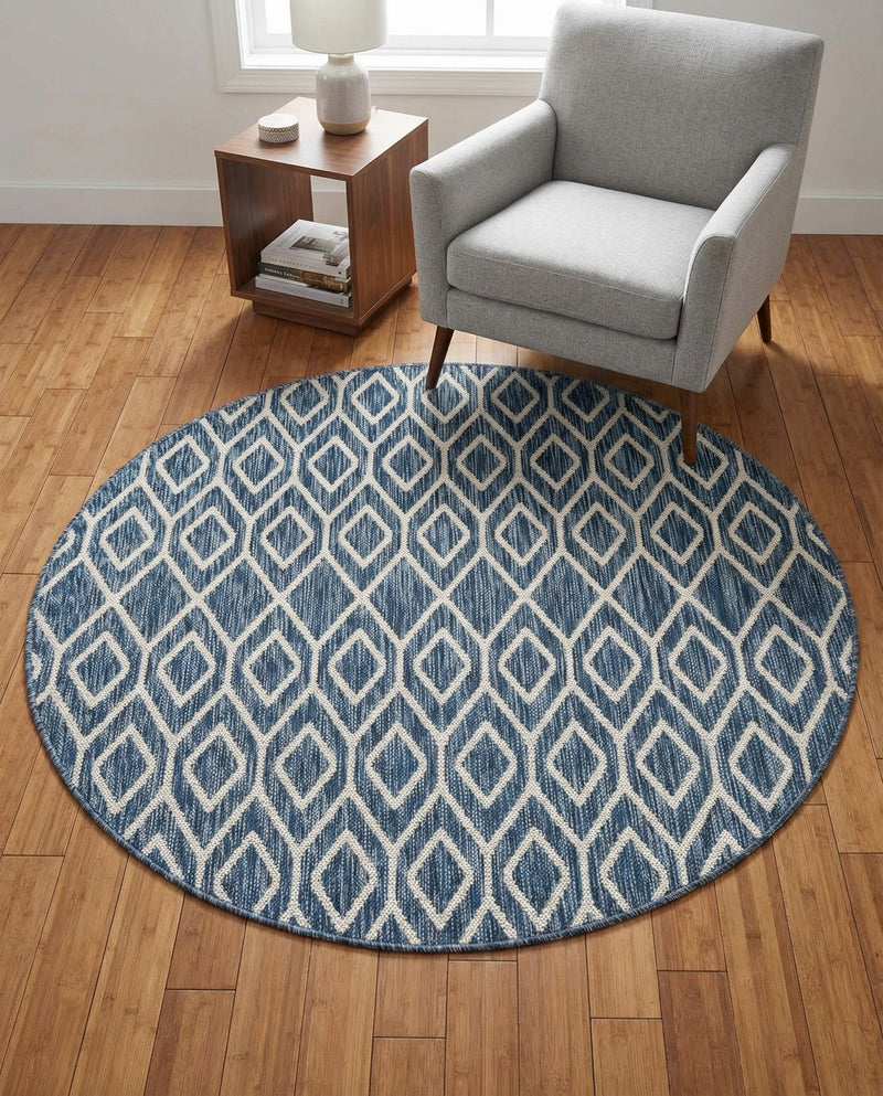 Urban Oasis Rugs Collection Area Rug -  Boulevard (Blue) Round Blue  lifestyle 42