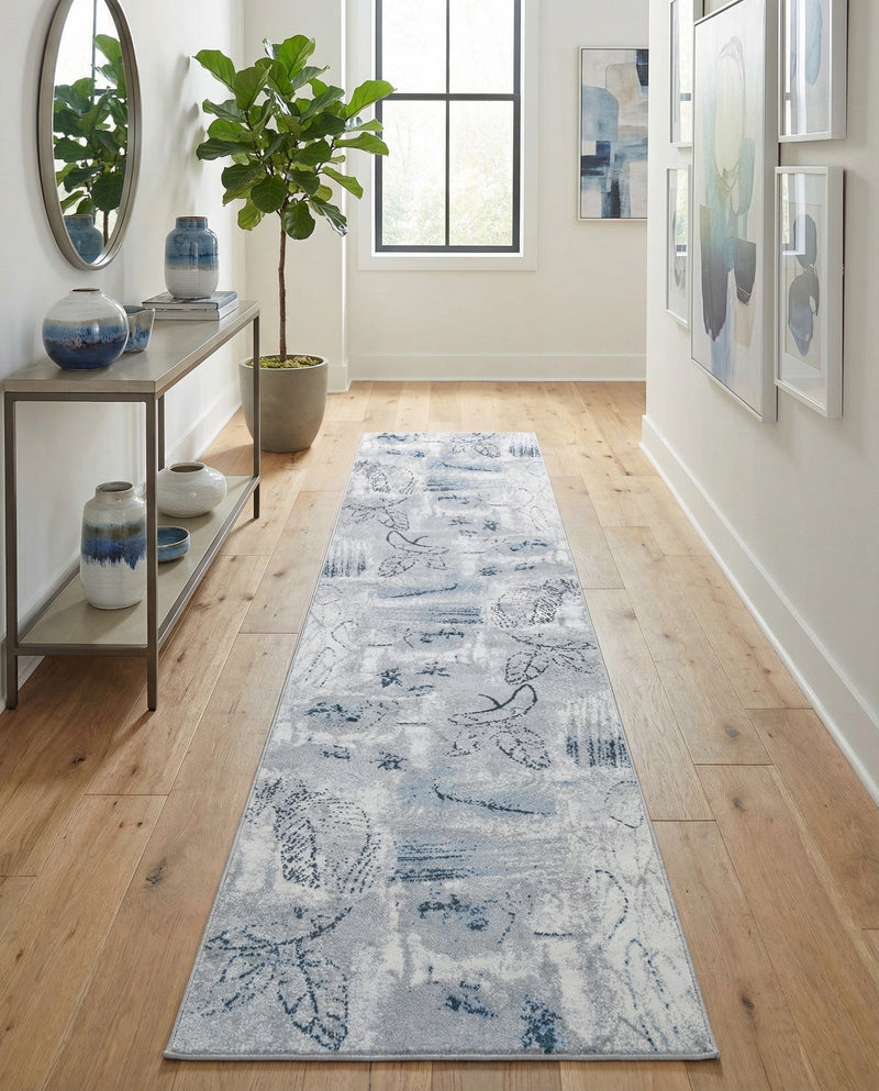 Aegean Elegance Washables Collection Area Rug -  Paros Runner Ivory Gray  lifestyle 64