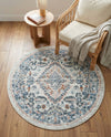 Aegean Elegance Washables Collection Area Rug -  Patmos Round Ivory  lifestyle 36