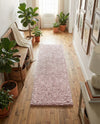 Cozy Comfort Shag Collection Area Rug - Haven (Pink) Runner Pink  lifestyle 72