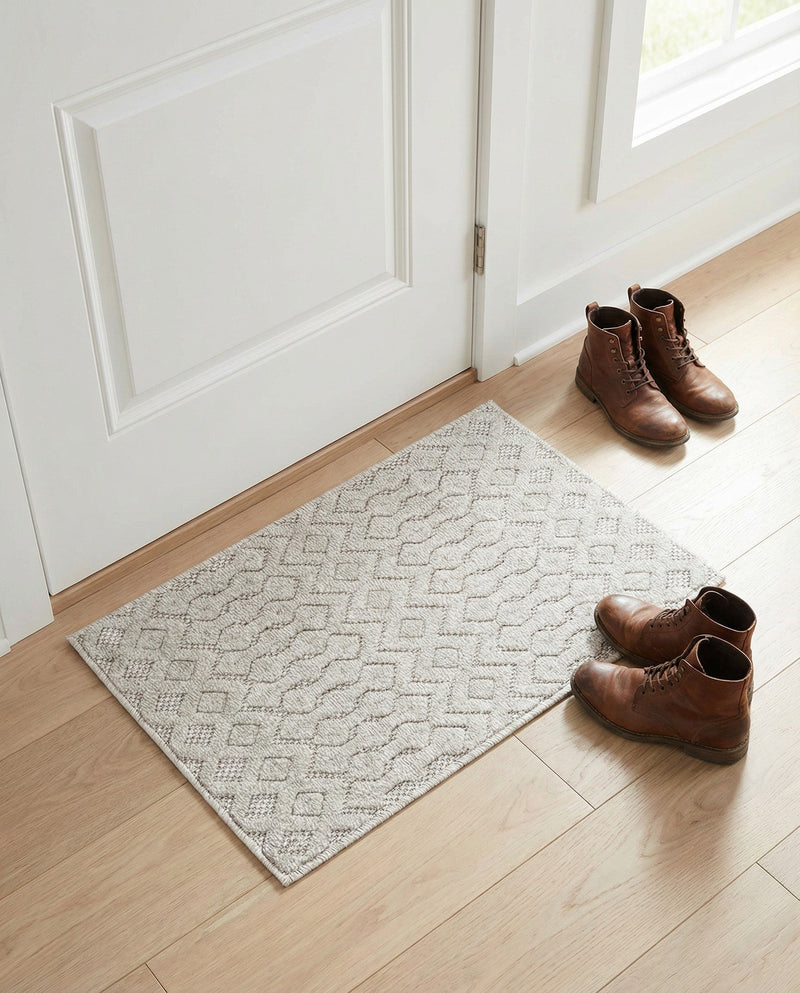 Garden Lattice Charm Collection Area Rug -  Pergola (Grey) Rectangle Grey  lifestyle 16