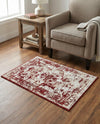 Riviera Elegance Collection Area Rug -  Menton (Burgundy) Rectangle Burgundy  lifestyle 26