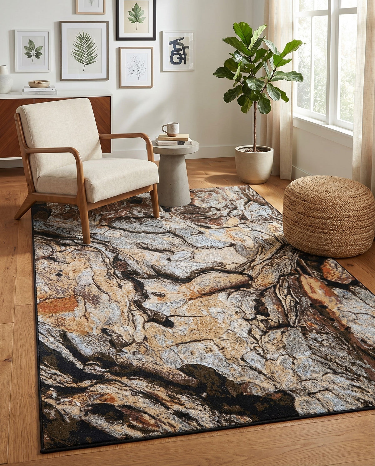Urban Terrace Collection Area Rug -  Horizon Rectangle Multi  lifestyle 4