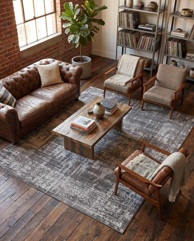 Copenhagen Comfort Collection Area Rug -  Helsingør Rectangle Dark Gray  lifestyle 32