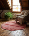 Jewel Oasis Collection Area Rug - Sapphire (Rusty Pink Rose) Octagon Rusty Pink Rose  lifestyle 59