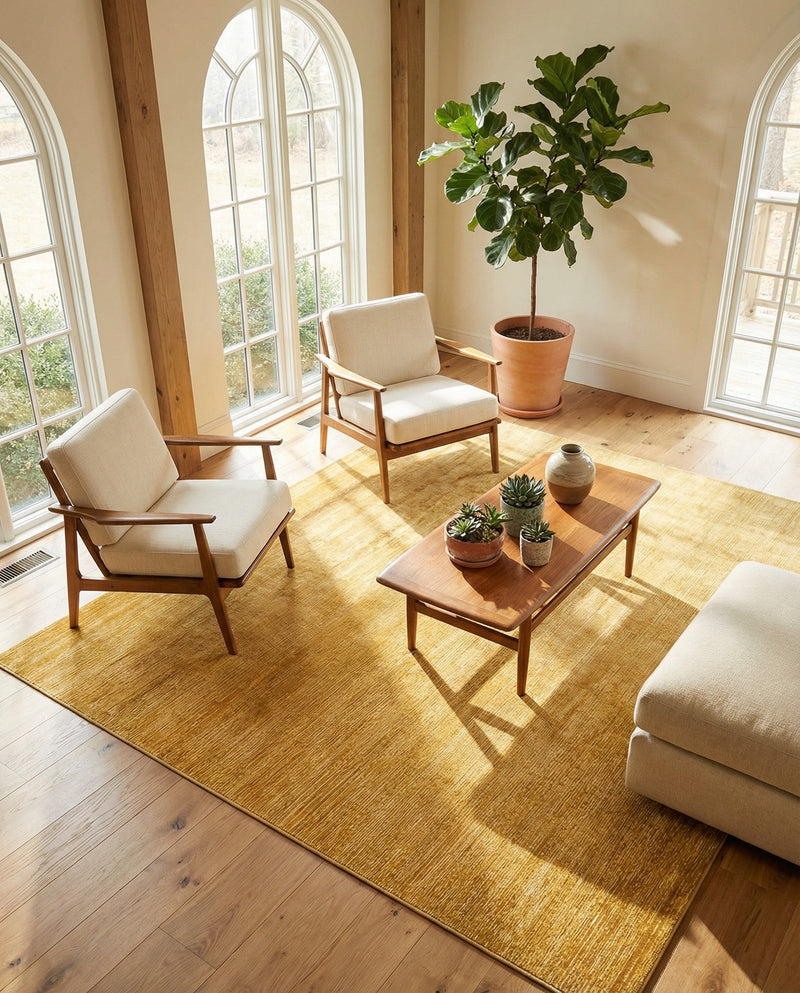 Bloomsbury Elegance Collection Area Rug -  Kensington (Yellow) Rectangle Yellow  lifestyle 10
