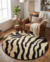 Savannah Sojourn Collection Area Rug -  Okavango Round Ivory  lifestyle 39