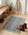 Copenhagen Edge Collection Area Rug -  Tivoli Rectangle Gray  lifestyle 53