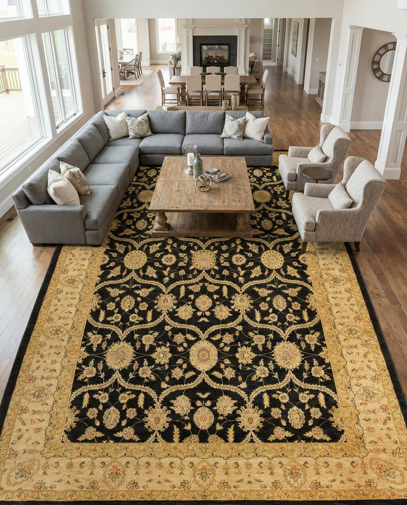 Chelsea Elegance Collection Area Rug -  Stockwell Rectangle Black  lifestyle 51