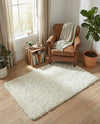 Plush Oasis Collection Area Rug - Serenity (Snow White) Rectangle Snow White  lifestyle 34