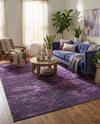 Sahara Essence Collection Area Rug - Oasis (Purple) Rectangle Purple  lifestyle 9