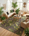Seaside Blooms Collection Area Rug -  Lotus Rectangle Green  lifestyle 43