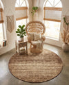 Autumn Meadow Collection Area Rug -  Ironbark Round Beige  lifestyle 49