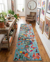 Colorburst Oasis Collection Area Rug -  Fresco Runner Aqua  lifestyle 44