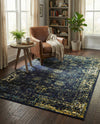 Riviera Elegance Collection Area Rug - Antibes (Navy Blue) Rectangle Navy Blue  lifestyle 20
