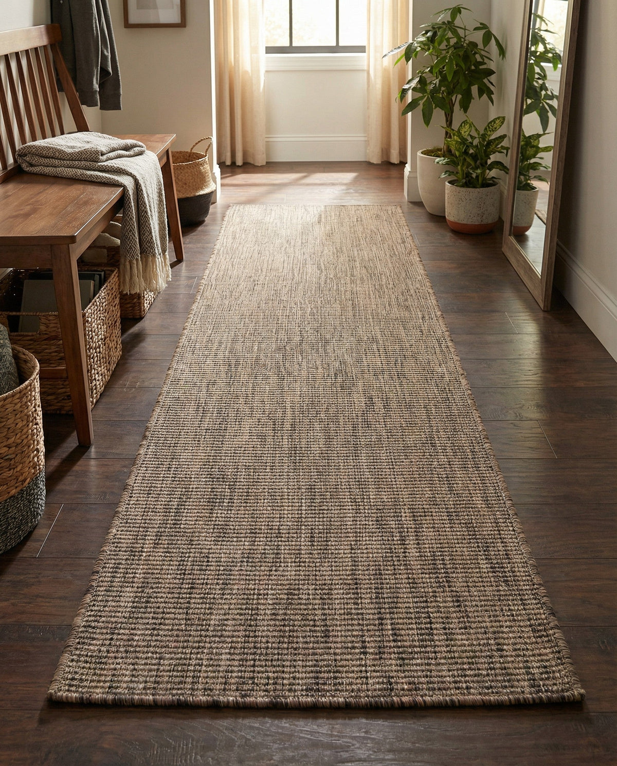 Seaside Serenity Collection Area Rug - Veranda (Light Brown) Runner Light Brown  lifestyle 112