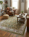 Persian Elegance Collection Area Rug -  Kerman (Green) Rectangle Green  lifestyle 18