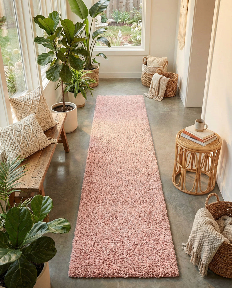 Alpine Plush Collection Area Rug -  Cortina (Dusty Rose) Runner Dusty Rose  lifestyle 57