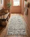 Marrakech Mosaic Collection Area Rug -  Tangier Runner Black and White  lifestyle 74