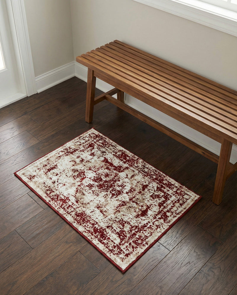 Riviera Elegance Collection Area Rug -  Menton (Burgundy) Rectangle Burgundy  lifestyle 27