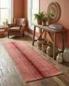 Jewel Oasis Collection Area Rug - Sapphire (Rusty Pink Rose) Runner Rusty Pink Rose  lifestyle 61
