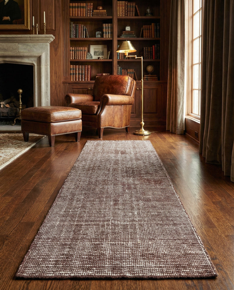 Berkshire Estate Collection Area Rug - Windsor (Mocha Brown) Runner Mocha Brown  lifestyle 43